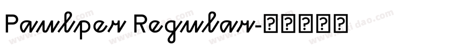 Paulper Regular字体转换